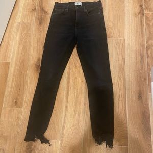 AGOLDE skinny jeans distressed hem
